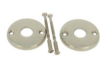 Stel ronde patent rozetten messing vernikkeld tbv TM-400 n*