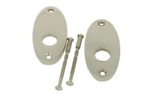 Stel ovale patent rozetten messing vernikkeld tbv TM-400 n*