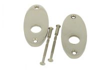 Stel ovale patent rozetten messing vernikkeld tbv TM-400 n*